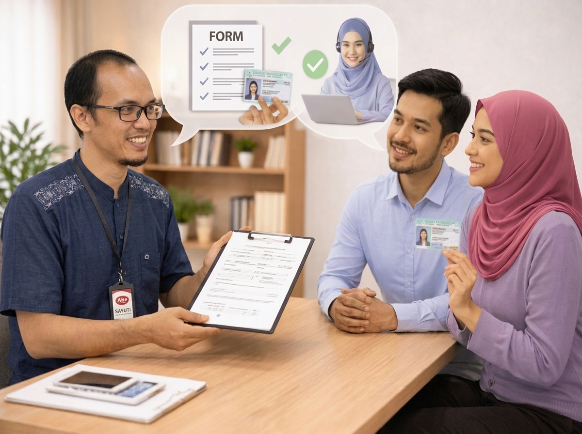 Konsultan Ahe mengecekkan status area calon mitra